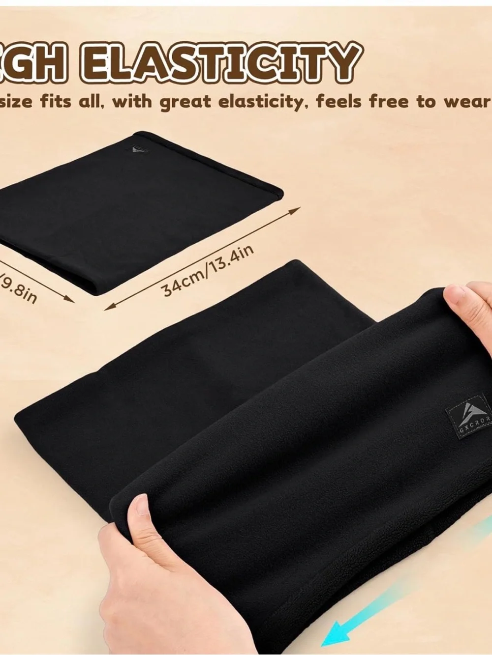 Kids Black Neck Gaiter - Comfortable Face & Neck Cover